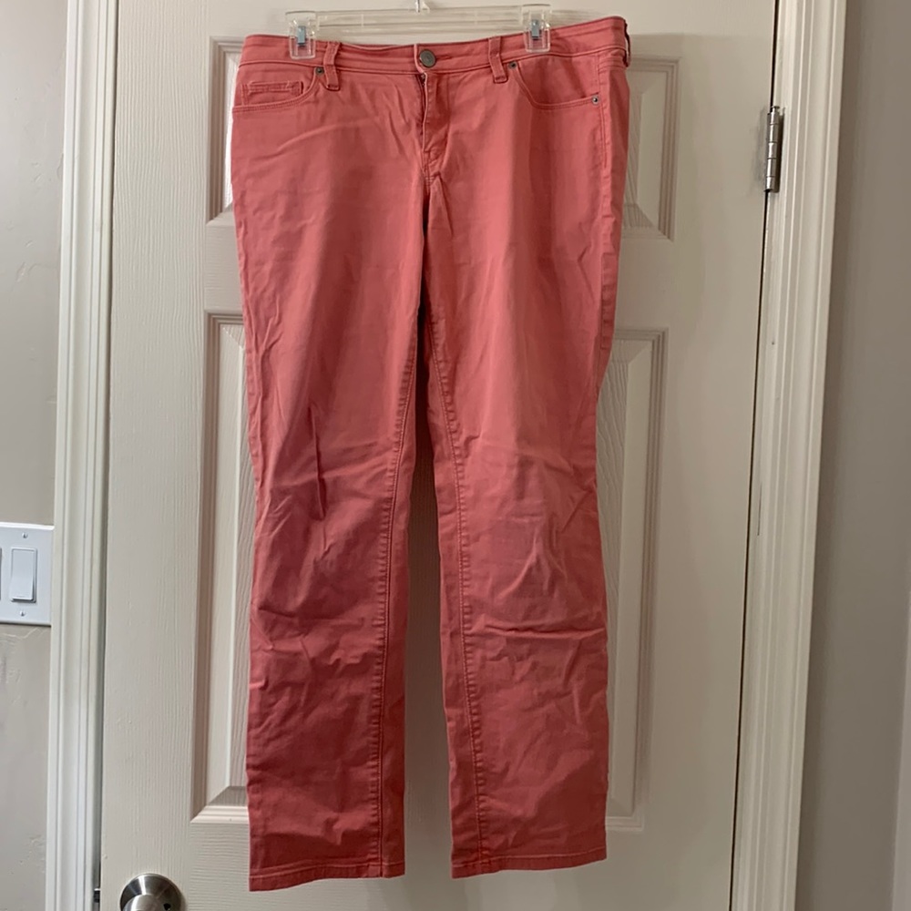Loft pink modern straight leg pant